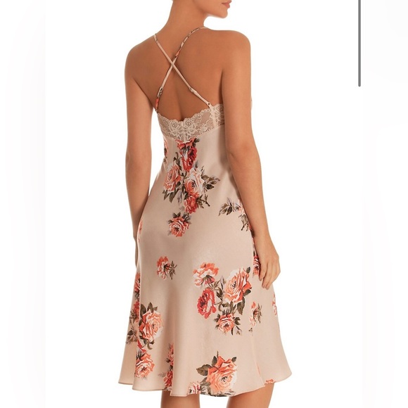 In Bloom | Unforgettable Floral Satin Midi Gown - Picture 2 of 8